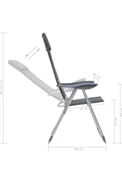Silla De Camping Vidaxl 58x69x86-111 CM