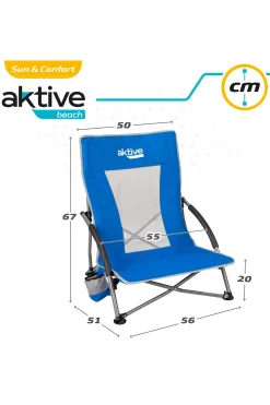 Silla Plegable De Tela Para Playa Aktive