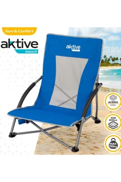 Silla Plegable De Tela Para Playa Aktive