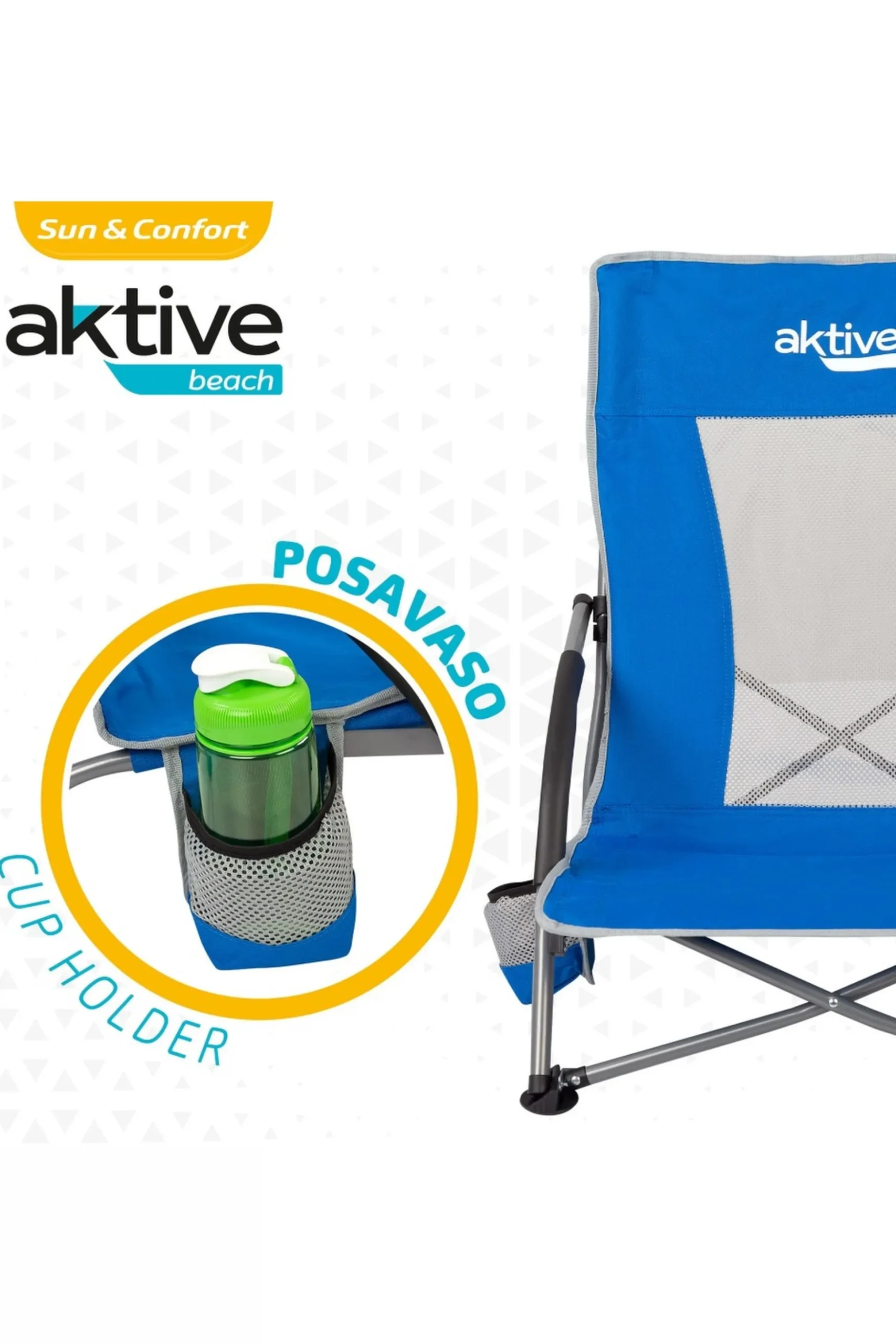 Silla Plegable De Tela Para Playa Aktive