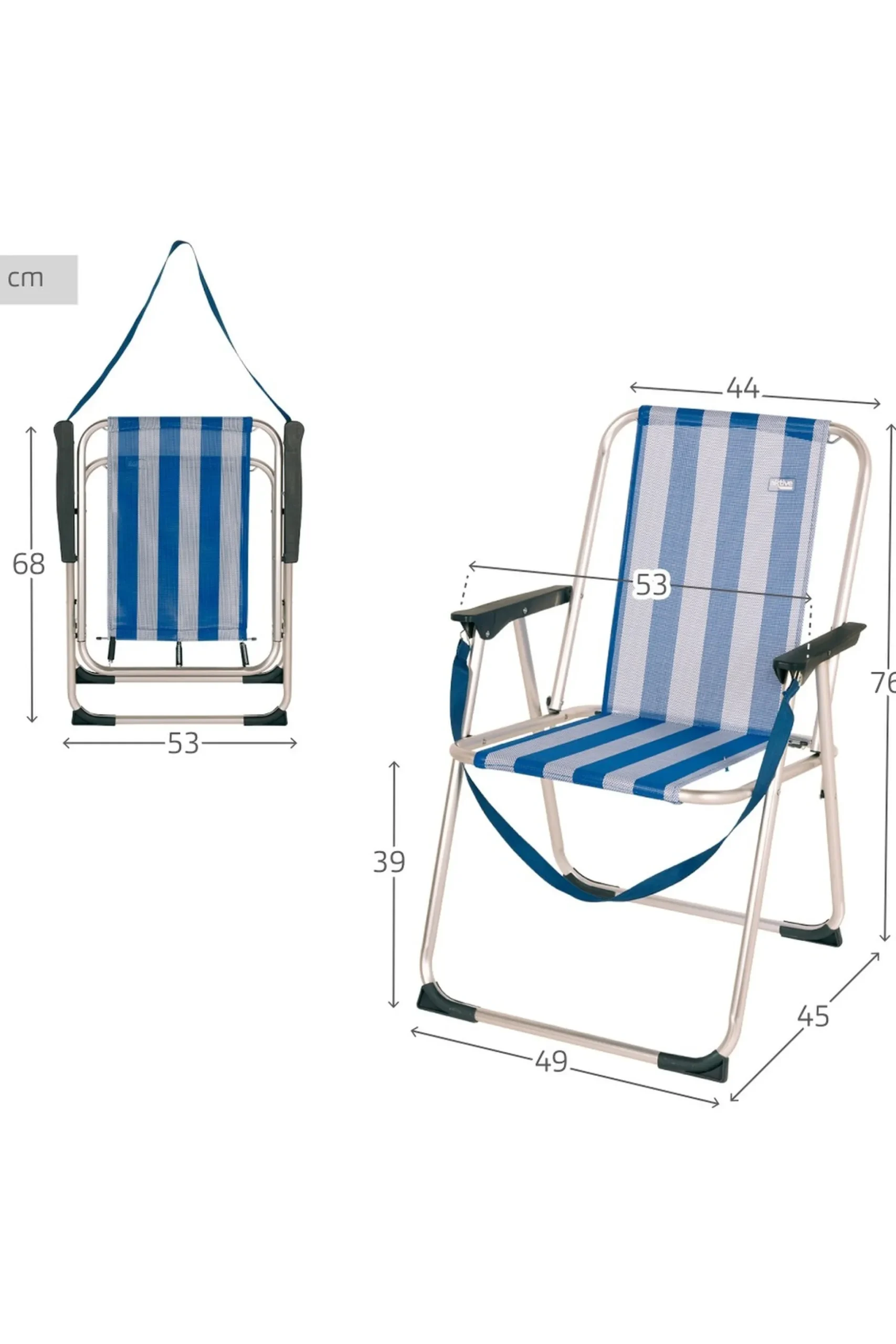 Silla Plegable Fija Aluminio Marinera Aktive