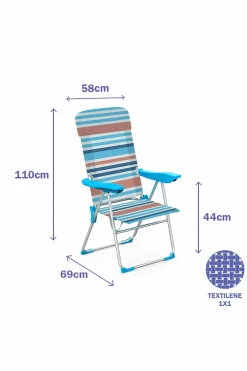 Silla Plegable Marbueno Multicolor 60 X 110 X 60 CM