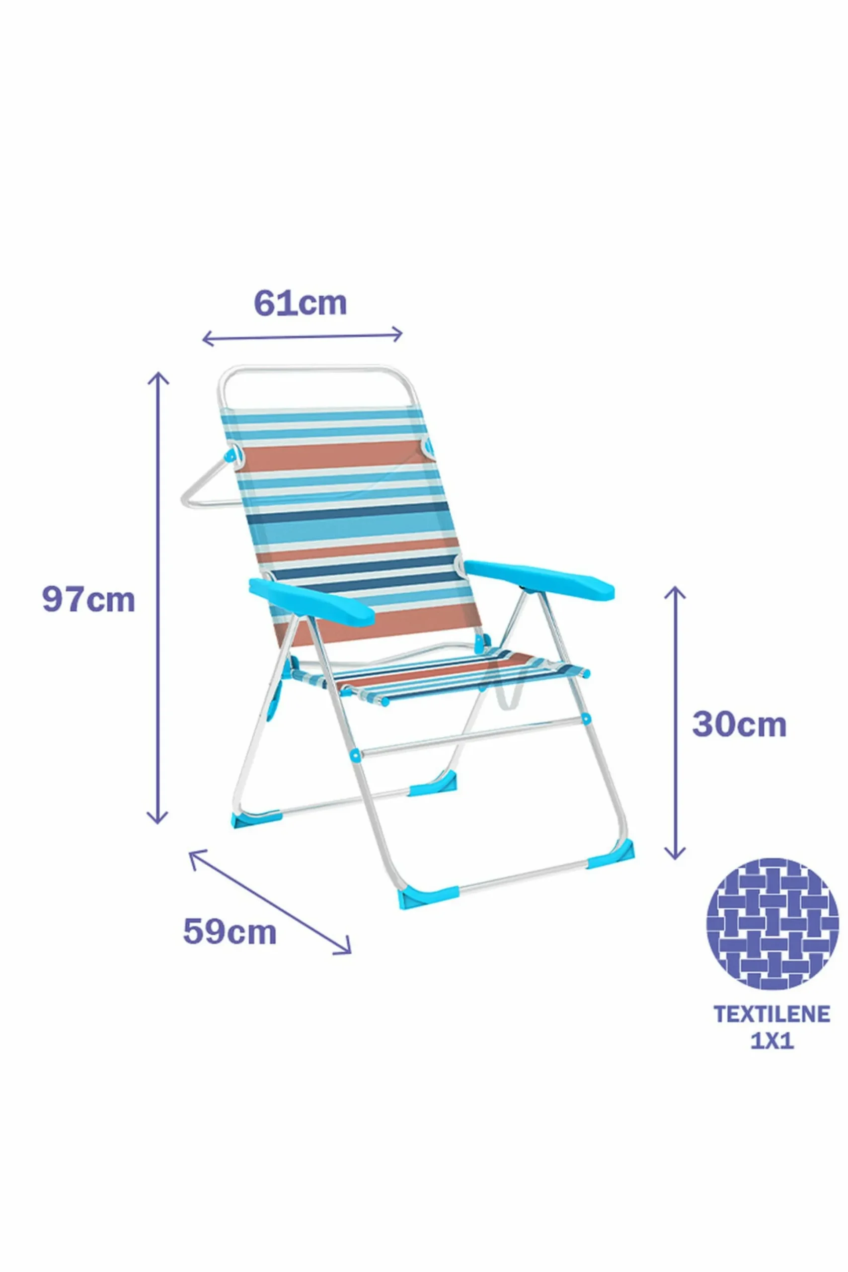 Silla Plegable Marbueno Multicolor 61 X 97 X 56 CM