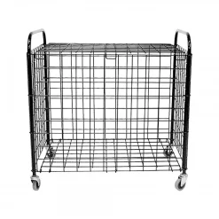 Softee - Carro Portabalones Acero Plegable Con Ruedas Y Tapa Negro 92x91x61 CM