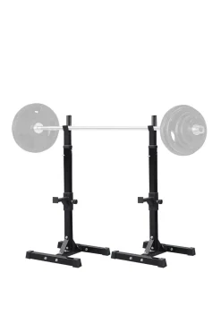 Soporte Rack De Pesas Para Musculación Separable Robusto Negro