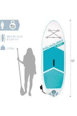 Tabla De Paddle Surf Hinchable Iniciación C/mochila, Remo E Hinchador Intex