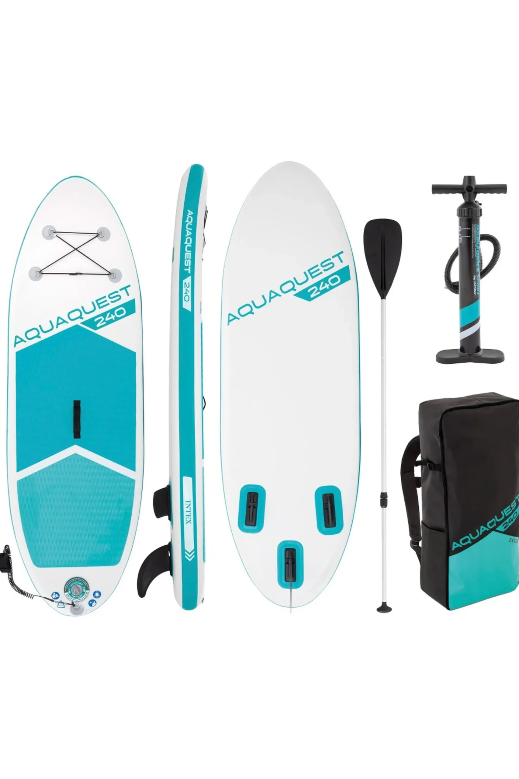 Tabla De Paddle Surf Hinchable Iniciación C/mochila, Remo E Hinchador Intex