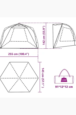 Tienda De Playa 2 Personas Impermeable Vidaxl 200x128x146 CM