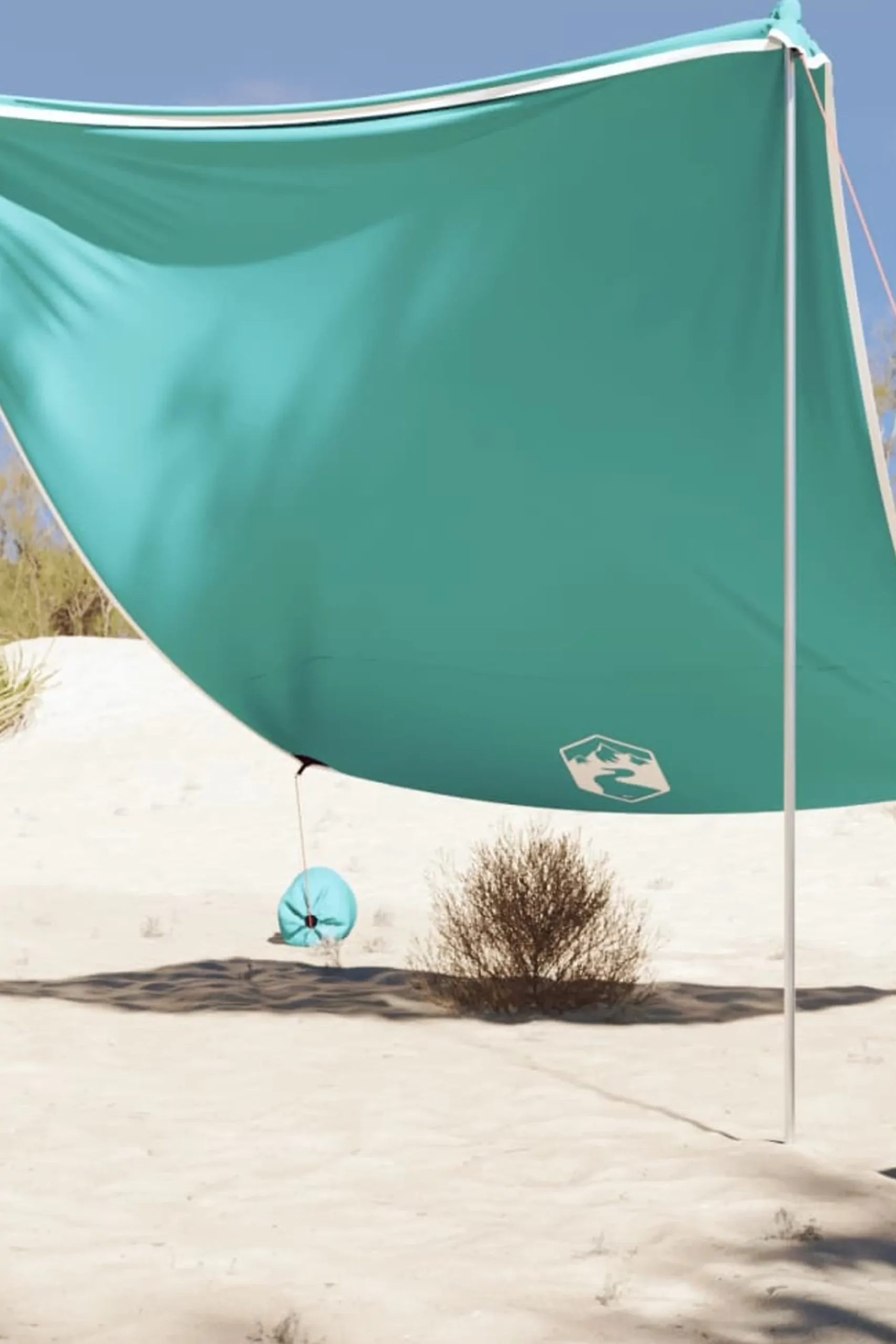 Toldo De Playa Con Anclas De Arena Vidaxl 214x236 CM