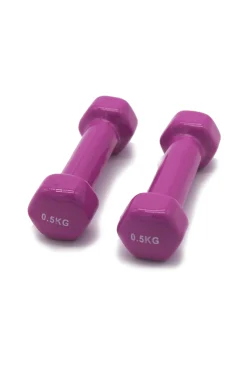 2 Unidades De 0,5 Kg Mancuernas Hexagonales De Vinilo