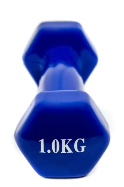 2x Mancuernas Pesas De 1kg Agarre Vinilo Suave Ejercicio Gimnasia Musculacion