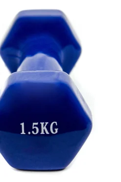 2x Mancuernas Pesas De 1,5kg Agarre Vinilo Suave Ejercicio Gimnasia Musculacion