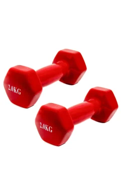 2x Mancuernas Pesas De 2kg Agarre Vinilo Suave Ejercicio Gimnasia Musculacion