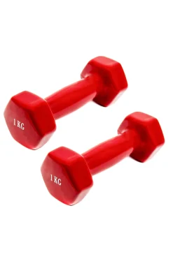 2x Mancuernas Pesas De 1kg Agarre Vinilo Suave Ejercicio Gimnasia Musculacion