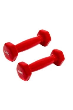 2x Mancuernas Pesas De 0,5kg Agarre Vinilo Suave Ejercicio Gimnasia Musculacion